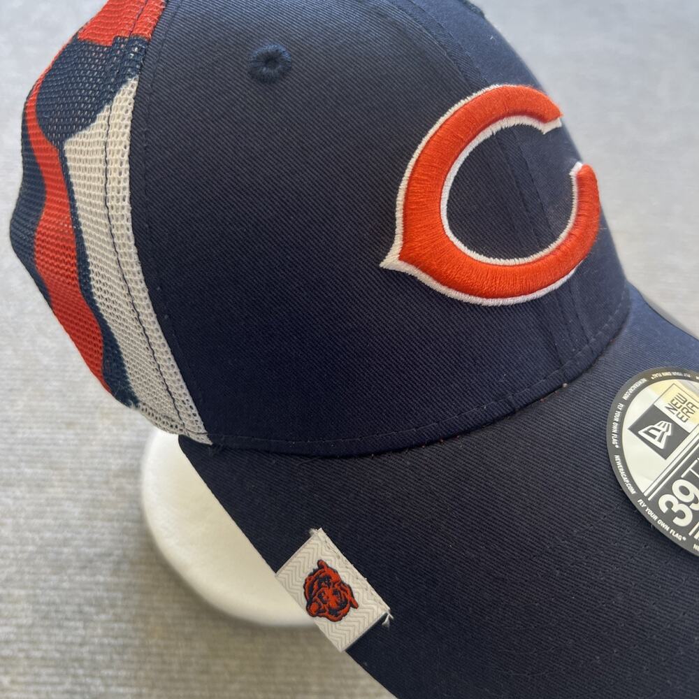 Rare!! Chicago Bears New Era 39thirty Trucker Mesh Hat Cap Size S/M NFL